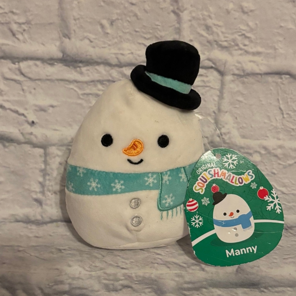 4.5" Holiday Christmas Squishmallow Manny The Snowman
